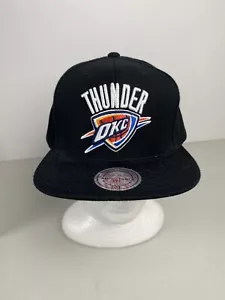 MITCHELL & NESS OKLAHOMA CITY THUNDER SOLID SNAPBACK HAT OKC NBA - Picture 1 of 6