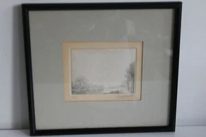 Petite Gravure Signée Charles Leuvilliers Paysage Numérotée 5 / 100 - Picture 1 of 6