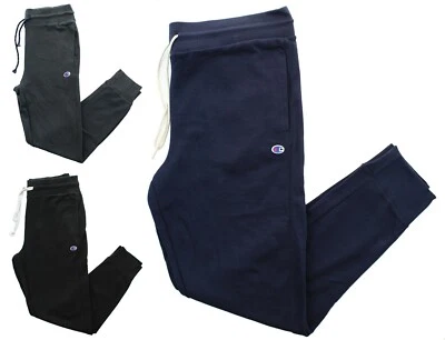 Champion Hombre Jersey Joggers Ligero Ropa Activa Pantalones Puños Tobillos Bolsillos Foto 1 de 4