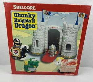 SHELCORE 1997 Chunky Knights N Dragon Toy Play Set  Collectible SEALED Vintage - Picture 1 of 14