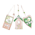  3 Pcs Letter Plate Pendant Spring Home Hanging Tags Wooden Farmhouse Wall Decor