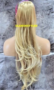 Blonde Mix Long Layered Wavy Ponytail Hair Piece Extension Drawstring #27.24.613 - Picture 1 of 6