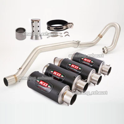 Tubo de cabezal sistema de escape completo + silenciador de carbono para Suzuki DRZ400S SM 2000-2024 Foto 1 de 4