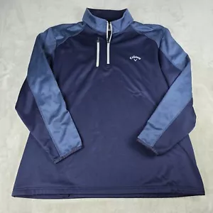 Callway Sweater Adult 2XL Blue 1/4 Zip Golf Long Sleeve Pullover Golfer Mens - Picture 1 of 7