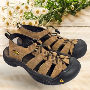 Keen Newport Bison Braun Leder Slipper Herren Größe 8 Wandern Sandalen EU0906 - Bild 1 von 11
