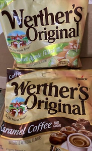 2 Bags Werthers Original , 1 Caramel Coffee 5.50 Oz , 1 Carmel Apple 5.50 Oz - Picture 1 of 3