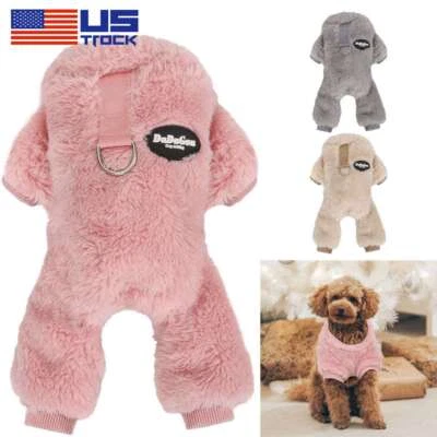 Pijama para Perro Mono Cálido Polar Abrigo Chaqueta Mascota Cachorro Suéter Ropa de Invierno EE. UU. Foto 1 de 4
