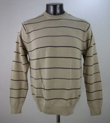 NUEVO Suéter Pullover Haggar Para Hombre Cuello Redondo Rayas Talla M Foto 1 de 4