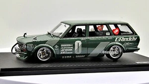 Modellino accensione 1/18 Kaido House Datsun Bluebird Wagon verde/Autoart Minichamps - Foto 1 di 12