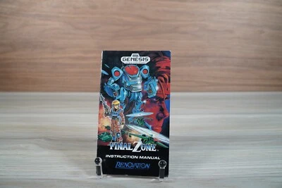 Final Zone Manual Only, NO GAME! NO CASE! 100% Original, Sega Genesis MINT CLEAN - Image 1 of 3