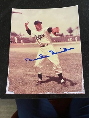 Duke Snider Brooklyn Dodgers- Damaged Signed 8x10 Photo Guaranteed To Pass TPA - Image 1 of 4