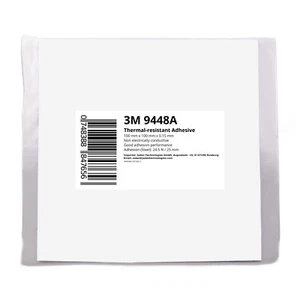 3M 9448A Lámina adhesiva resistente al calor (100 x 100 x 0,15 mm) I Cinta adhesiva en ambos lados - Imagen 1 de 4