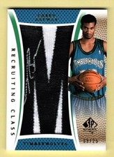 Corey Brewer Minnesota Timberwolves 2007-08 SP Authentic Patch Auto Card 09/25