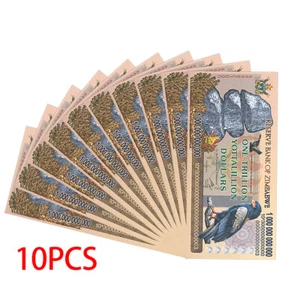 10pcs Zimbabwe One Trillion Yottalillion Dollars UV Paper Banknotes Souvenir - Picture 1 of 6