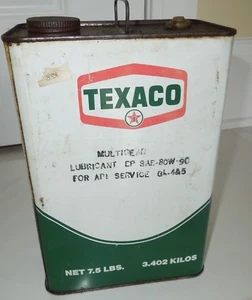 LATA DE COLECCIÓN TEXACO 7,5 libras - Imagen 1 de 3
