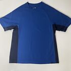 Champion S Men's Short Sleeve Blue Performance Athletic Tshirt Embroidered Logo