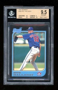 1997 Bowman Roy Halladay #308 1st Prospect RC Rookie BGS 9.5 GEM MINT ES3329