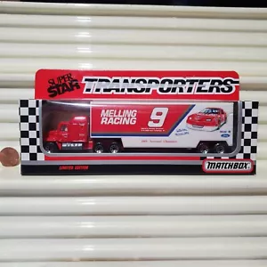 Matchbox #9 BILL ELLIOTT RED CY107 MELLING 1990 MackCab SuperStar Transporter   - Picture 1 of 5