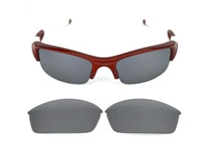 NEW POLARIZED CUSTOM SILVER LENS FOR OAKLEY FLAK JACKET SUNGLASSES - Picture 1 of 4