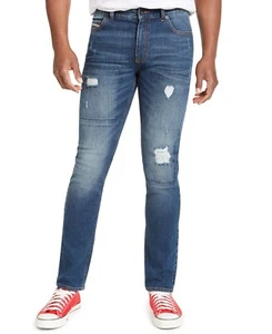 Sun + Stone Men's 36x32 Slim-Fit Distressed Blue Denim Jeans Riverview Wash NEW - Picture 1 of 2