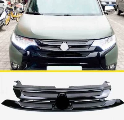 Parrilla superior de parachoques delantero ABS completamente negra apta para Mitsubishi Outlander 2016 2020 Foto 1 de 4