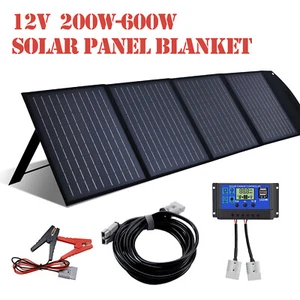 Solar Blanket 300W 400W 600W 12V Folding Solar Panel Kit Mat 6M Cable Mono Power - Picture 1 of 22