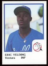 1986 Pro Cards Ventura County Gulls ERIC YELDING RC BLUE JAYS MONTOSE AL