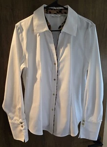 Calvin Klein Damen Hemd mit spitzkragen Langarm Knopfleiste Leopardenbesatz. - Bild 1 von 5