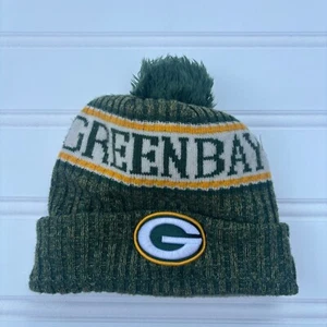 Green Bay Packers New Era NFL Strick Beanie Mütze mit Bommel - Bild 1 von 6