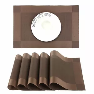 CHAOCHI Tovagliette Americana Plastica Lavabili,Facile Pulizia PVC Tovagliette C - Foto 1 di 1
