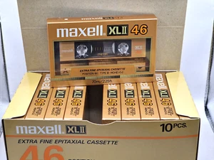 MAXELL XLII 46 10 PACK Blank Audio Cassette Tape (Sealed) New! - Picture 1 of 6
