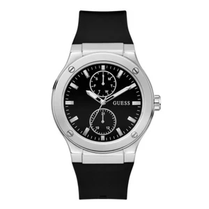 Guess Herren Armbanduhr Multifunktion Jet schwarz, silber 45 mm GW0491G3 - Bild 1 von 4