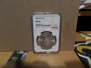 1884-CC Morgan Silber Dollar Carson City NGC MS64 - Bild 1 von 2