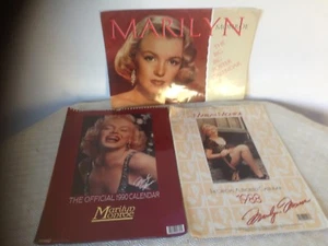MARILYN MONROE / 3 KALENDER POSTER / 1988-89 und 1990 / KOMPLETTE OFFIZIELLE - Bild 1 von 6