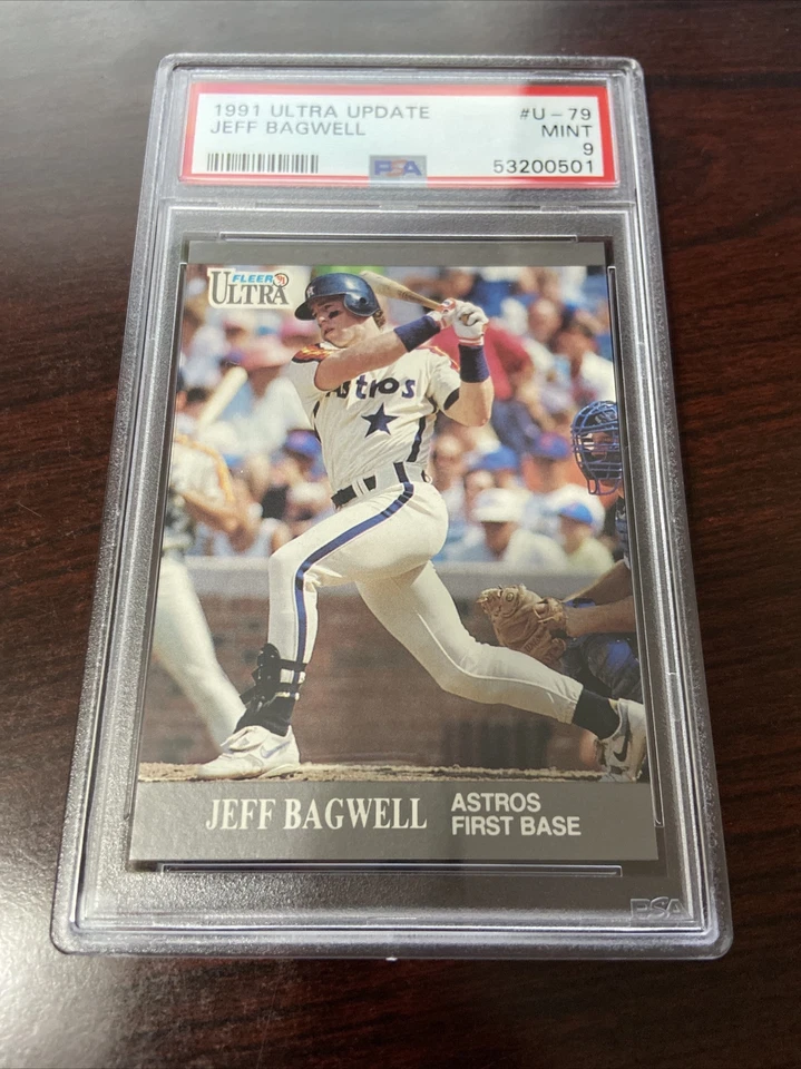 1991 Ultra Jeff Bagwell PSA 9 #U79 Astros Rookie RC - Image 1 of 1