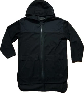 Zara Trafaluc Women's L Activewear Mesh Full Zip Oversize Hoodie Jacket Black - Picture 1 of 10
