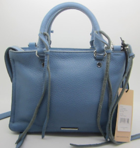 Rebecca Minkoff Handbag Micro Regan Cement Blue Satchel