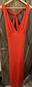 Dynamite Deep V Neck Maxi Dress Racing Red, Size XL - Check Pics For Specs - Bild 1 von 9