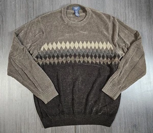 Suéter De Colección Para Hombres Dockers Argyle Acrílico Lana Marrón-Talla XL Suave Abuelo - Imagen 1 de 6