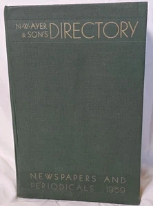N.W.Ayer & Son Directory Newspapers & Periodicals 1959 - Foto 1 di 6