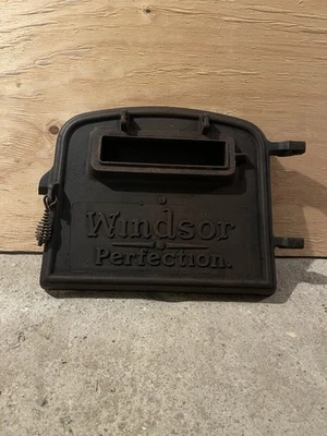 Windsor Perfection 1920s Coal Furnace Door Cover, Antique Vintage Cast Iron - Image 1 of 4