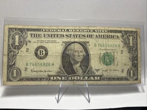 1963 B $1 Barr Federal Reserve Note One Dollar Bill New York Nice Condition 2 - Picture 1 of 6