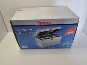 Aluminium CD DVD Disc Storage Carry Case Box Numbered Hanging Sleeves holds 200 - Photo 1/14