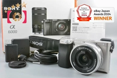 Sony α6000 ILCE-6000L Silver 35 Languages 24.3 MP Lens Kit [Near Mint] - Image 1 of 4