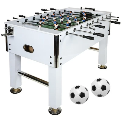 GAMES PLANET® Profi Tischfussball Leeds, weiß