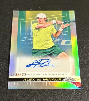 Alex de Minaur 2024 Topps Chrome Tennis ITF Refractor Auto SP #TCA-ADM /499 - Image 1 of 3