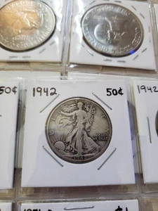 1942-P 50C Walking Liberty Half Dollar 90% Silver US Mint Coin Walker Money Rare - Picture 1 of 3