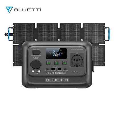 BLUETTI Elite30V2 Tragbare Powerstation 600W 288Wh Solargenerator 60W Solarpanel - Bild 1 von 4