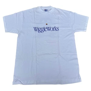 Vintage Apple Wiggleworks Frog Graphic T Shirt Hanes Beefy-T Large White - Picture 1 of 10