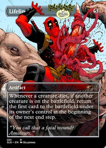Lifeline - Deadpool Foil Custom Sticker MTG Marvel - Bild 1 von 1